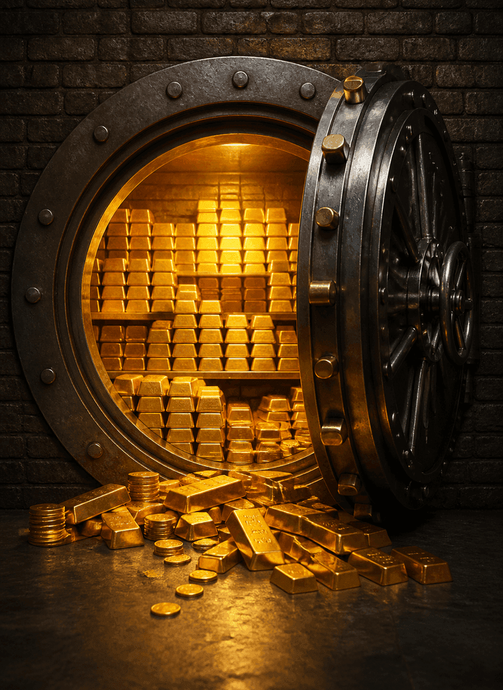 گاوصندوق پر از شمش نقره — نقدشوندگی سریع